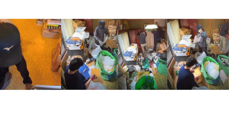 ゴミ屋敷ハンターのスタッフが作業している写真