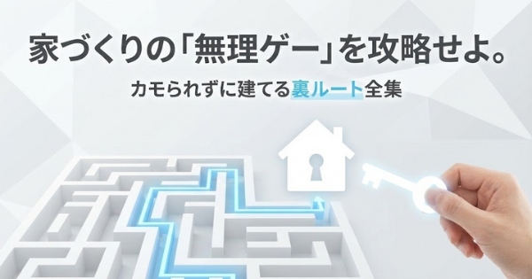 家づくりの「無理ゲー」を攻略せよ。カモられずに建てる裏ルート全集 アイキャッチ画像