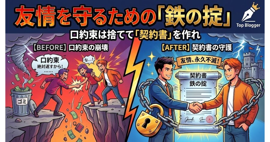 友情を守るための「鉄の掟」。口約束は捨てて「契約書」を作れ
イメージイラスト