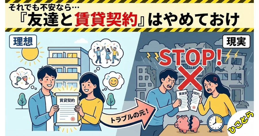 それでも不安なら…「友達と賃貸契約」はやめておけ
イメージイラスト