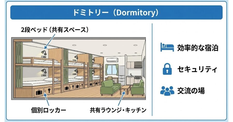 ドミトリーについてインフォグラフィック画像