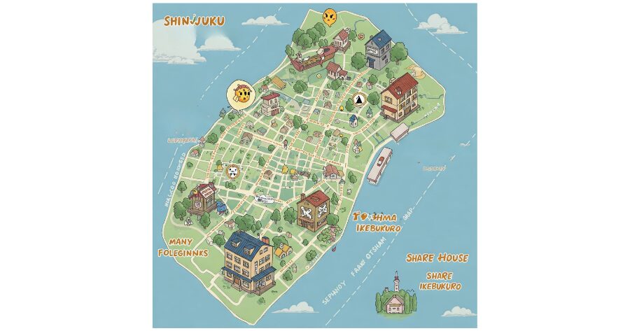 シェアハウス 東京 国際交流 安い クロスハウス 新宿 池袋 大久保