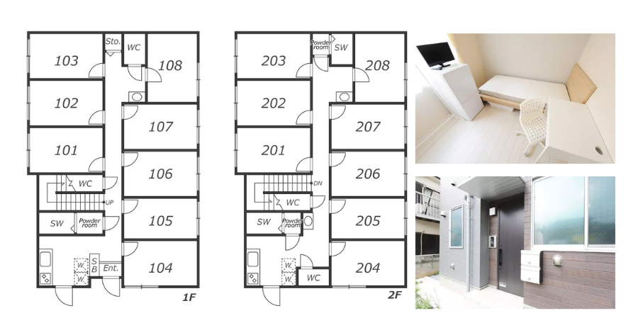 クロスハウス 間取り図
部屋のレイアウト図