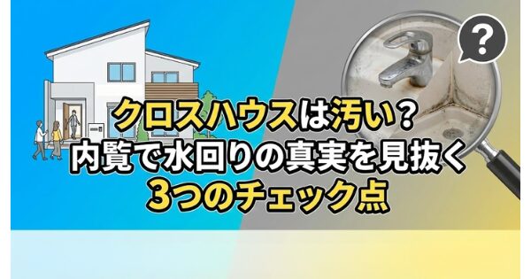 クロスハウスは汚い？内覧で水回りの真実を見抜く3つのチェック点