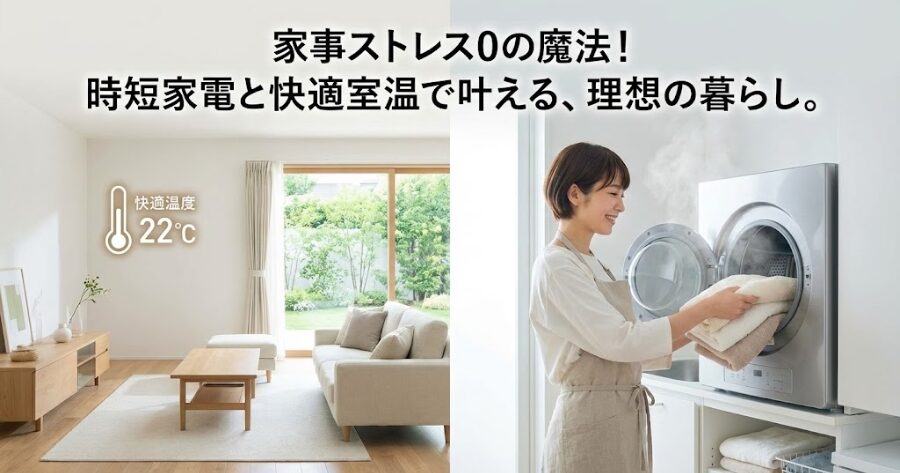 家事動線 時短家電 高気密高断熱