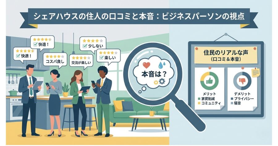 【潜入】家賃4万円台の池袋シェアハウスは汚い？住人のリアルな口コミと本音のイラスト