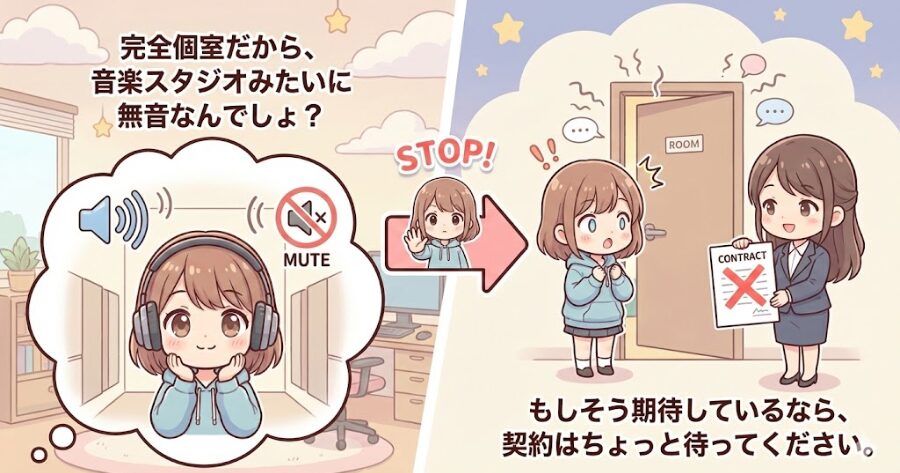 「完全個室だから、音楽スタジオみたいに無音なんでしょ?」 もしそう期待しているなら、契約はちょっと待ってください。
インフォグラフィック