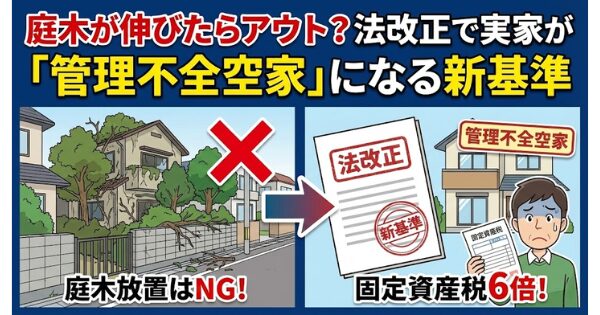 庭木が伸びたらアウト？法改正で実家が「管理不全空家」になる新基準