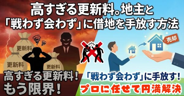 高すぎる更新料。地主と「戦わず会わず」に借地を手放す方法