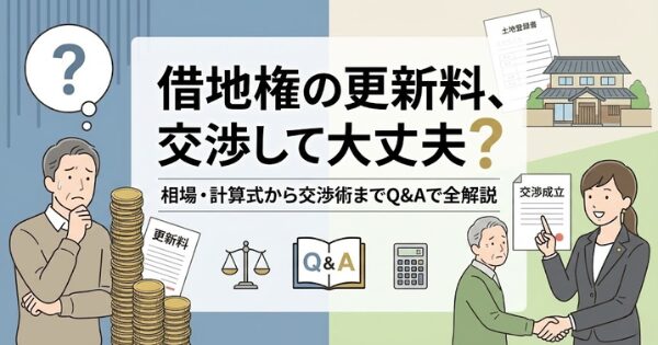 借地権の更新料、交渉して大丈夫？相場・計算式から交渉術までQ&Aで全解説