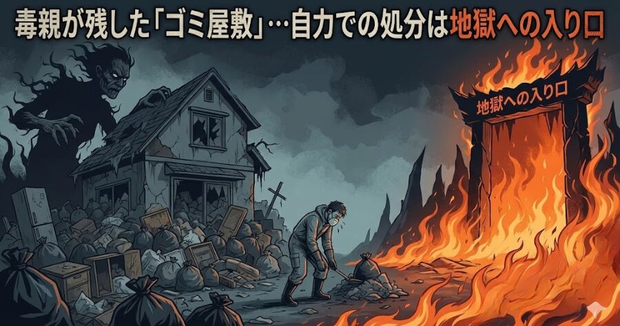 毒親が残した「ゴミ屋敷」…自力での処分は地獄への入り口
イラスト
