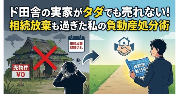 ド田舎の実家がタダでも売れない！相続放棄も過ぎた私の負動産処分術
