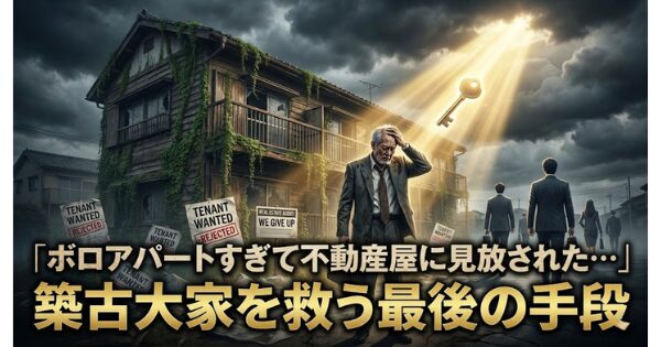 「ボロアパートすぎて不動産屋に見放された…」築古大家を救う最後の手段