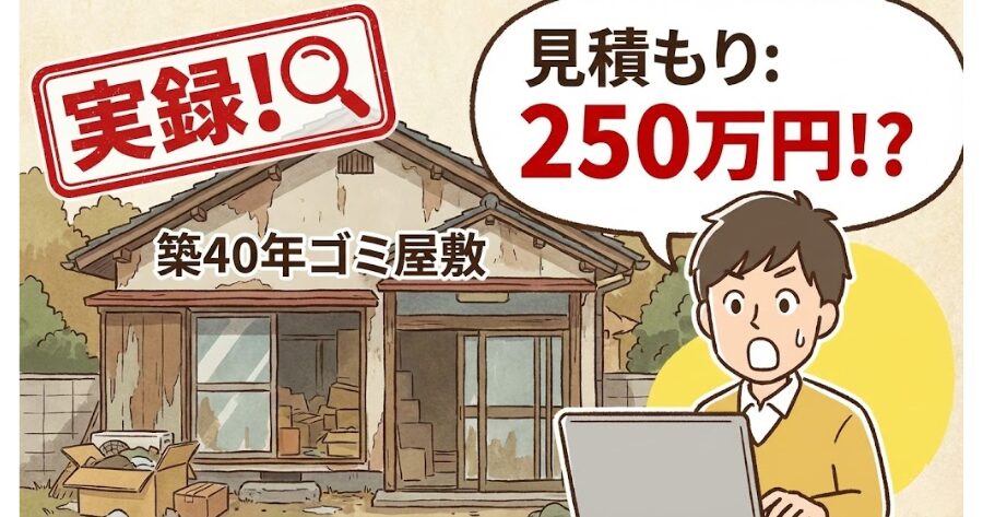 【実録】築40年ゴミ屋敷、見積もりは衝撃の250万円
上記についてイラスト