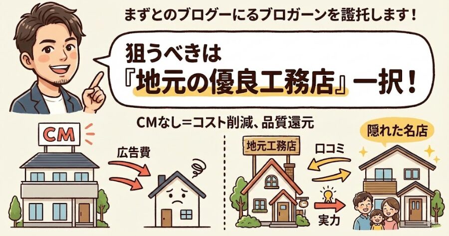 狙うべきはCMをしていない「地元の優良工務店」一択だ
イメージイラスト