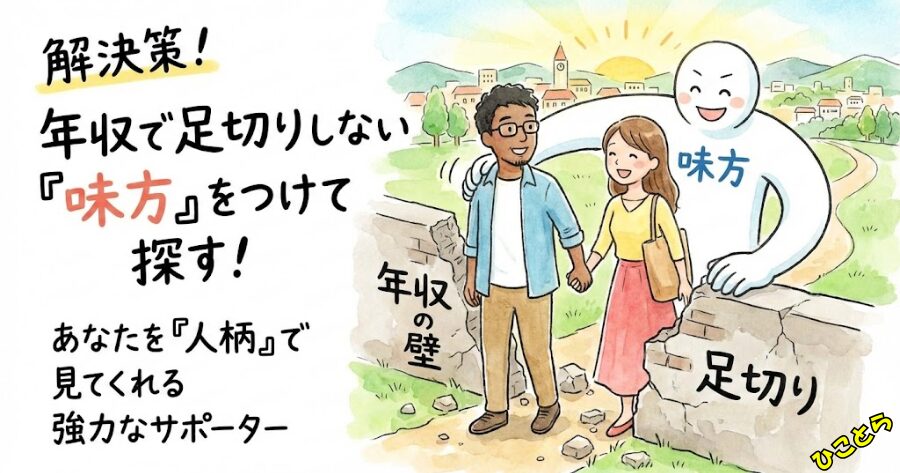 【解決策】年収で足切りしない「味方」をつけて探させる
イメージイラスト