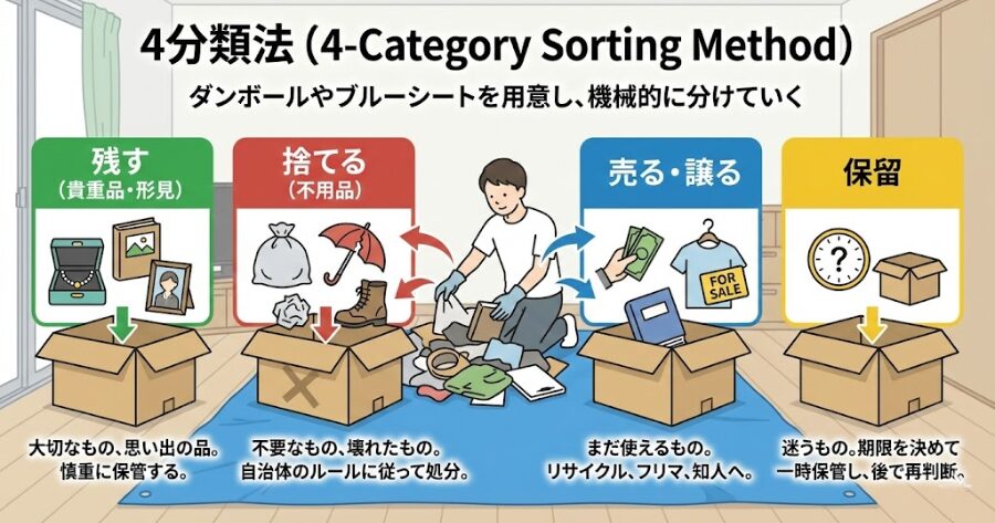 4分類法のイラスト