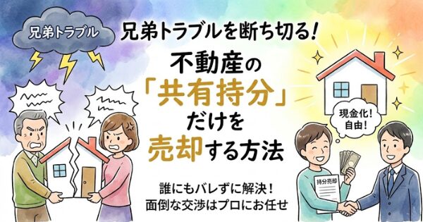 兄弟トラブルを断ち切る！不動産の「共有持分」だけを売却する方法