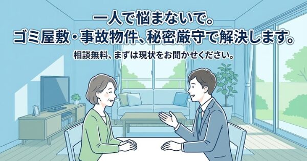 ゴミ屋敷・事故物件を「そのまま」売却！誰にもバレずに現金化する方法