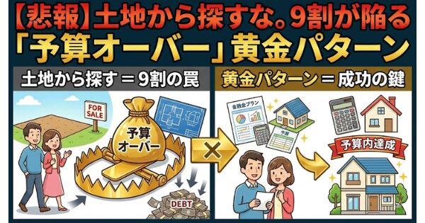 【悲報】土地から探すな。9割が陥る「予算オーバー」黄金パターン アイキャッチ画像