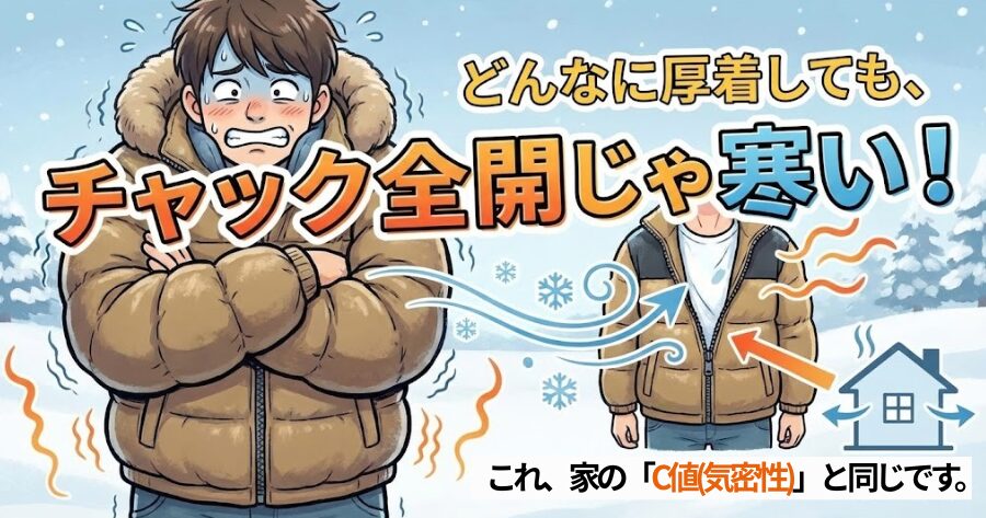C値とは 気密性 ダウンジャケット
