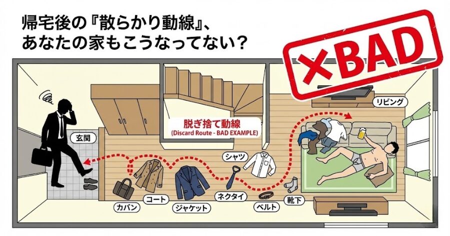 散らかる理由 動線 悪い