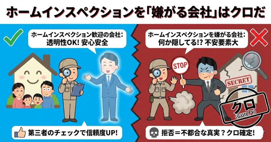 ホームインスペクションを「嫌がる会社」は欠陥住宅