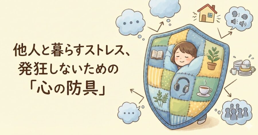 他人と暮らすストレスで発狂せんための「心の防具」