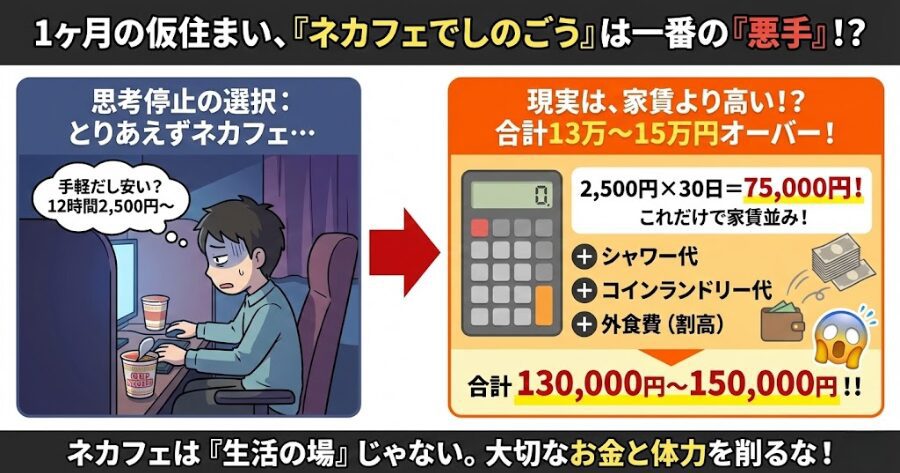 【失業と短期】ネカフェ暮らしは「社会的死」。住民票の罠を回避せよ