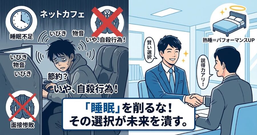 カプセルホテル・ネカフェ連泊の「命の削り売り」