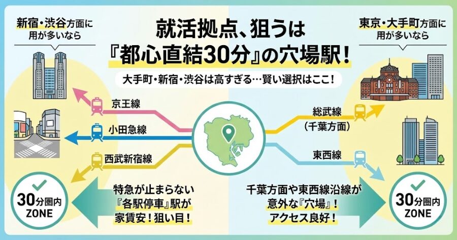 狙うべきは「都心に1本で行ける私鉄沿線の急行・快速通過駅」
