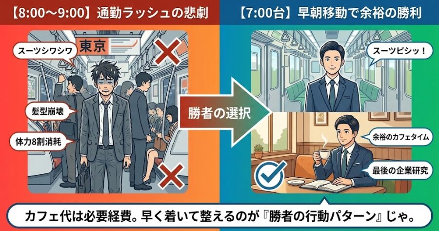 ひことらの満員電車回避ハック