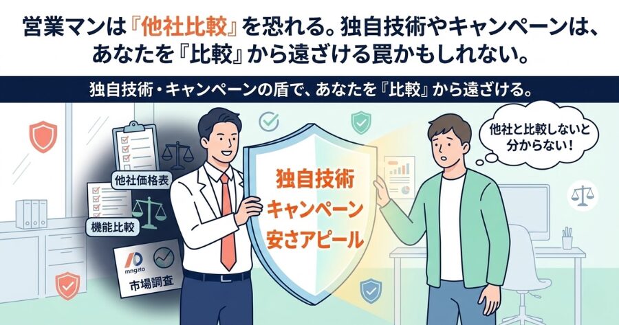 「他社と相見積もりを取ると、迷って時間がかかりますよ」