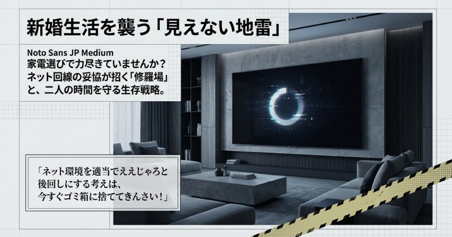 新居で4K動画が止まる!?新婚生活を救う10ギガ回線の生存戦略