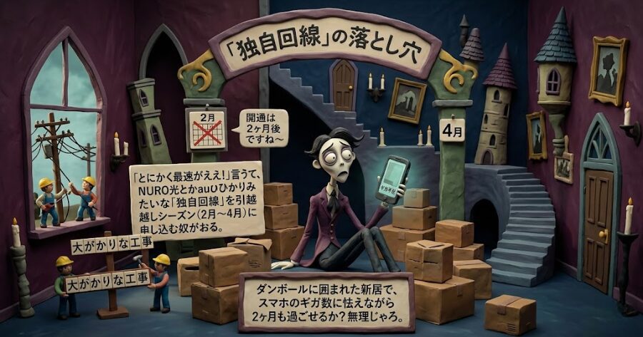 独自回線を選んで「工事2ヶ月待ち」の悲劇