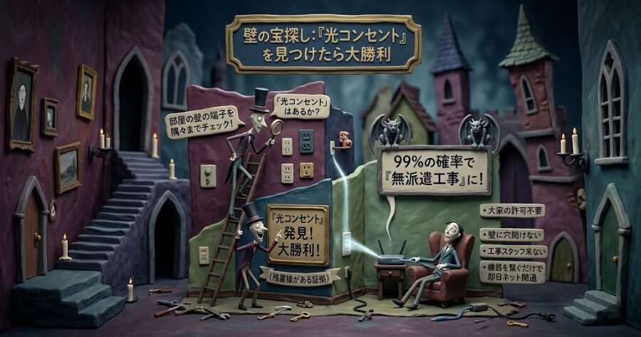 すでに部屋まで来とる「光コンセント」を使い回す