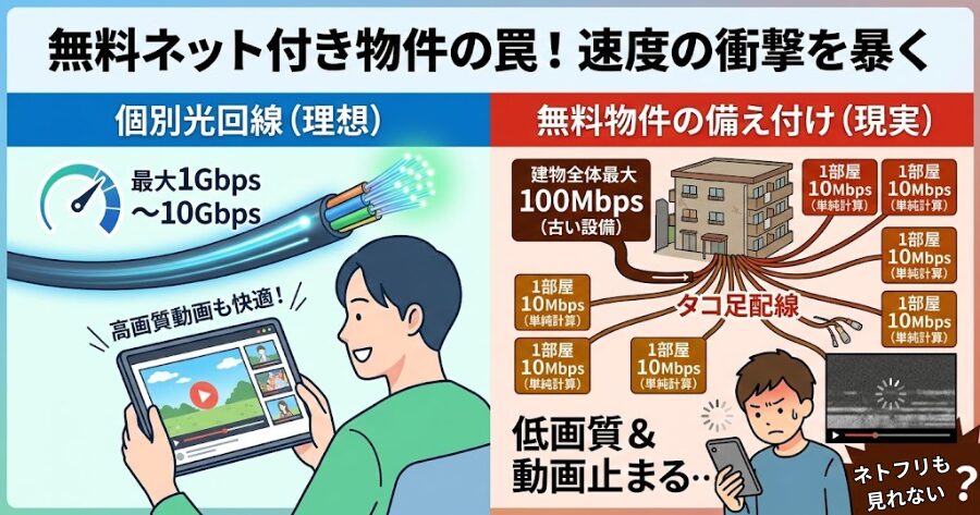 元々の回線スペックが「一昔前の規格（最大100Mbps等）」