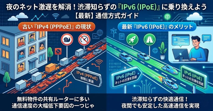 最新の「IPv6（IPoE）」接続に対応していない