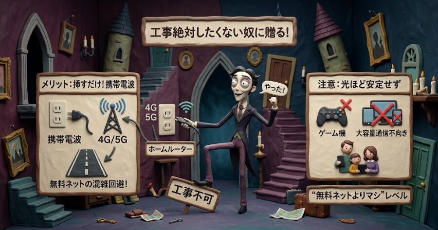 ホームルーター（置くだけWi-Fi）を導入する