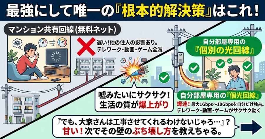 個別に「光回線（光コラボ）」を引き込む（★これが大正解）