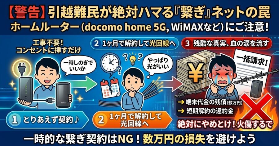 絶対NG！ホームルーターの「とりあえず契約」は特大の罠じゃ