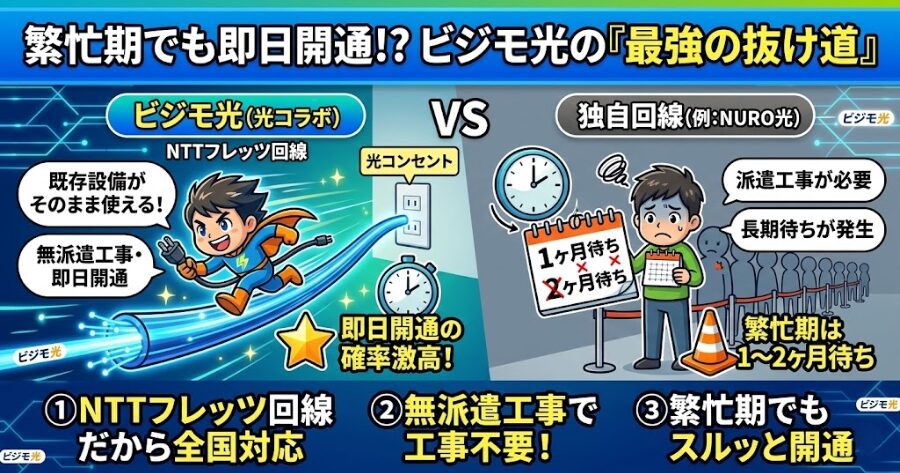 天下のNTT回線（光コラボ）じゃけぇ、無派遣の確率激高！