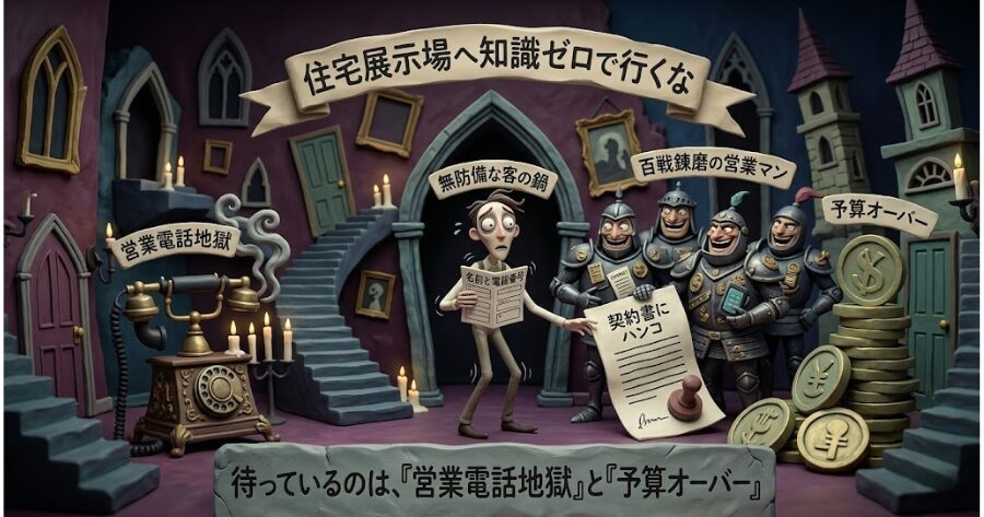 知識ゼロ、何の準備もなしに住宅展示場に行くのはな、武器も防具も持たずに戦場のど真ん中に突撃するようなもん